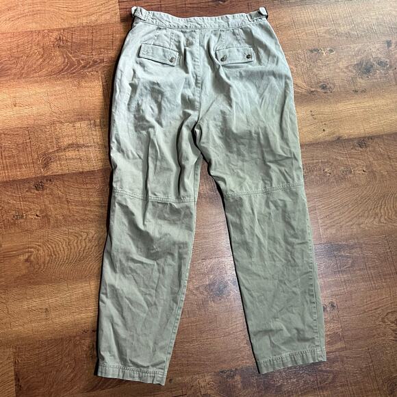 Claiborne Vintage Sage Green Relaxed Fit Cotton Chinos Size L - Picture 5 of 5